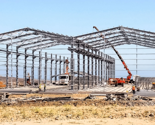 Naves industriales con estructura de acero